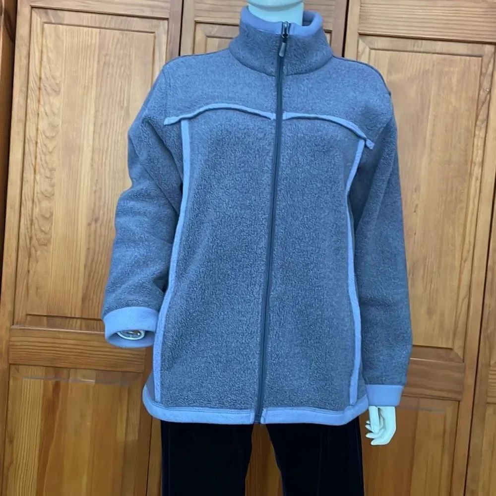 MOA Full Zip Purple Fleece Jacket Sz Lg